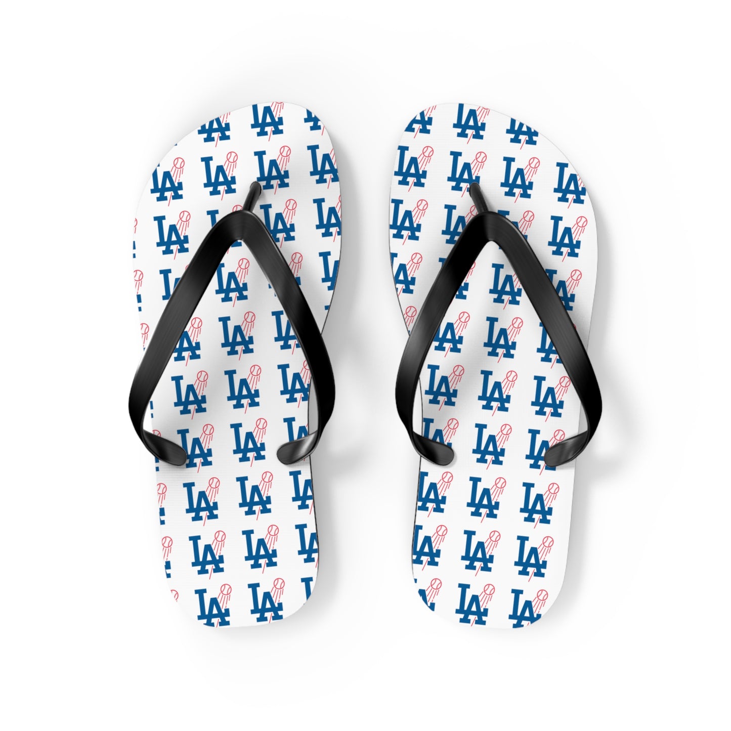 Unisex L.A. Logo Dodgers Flip Flops - Summer Beach Sandals for Fans