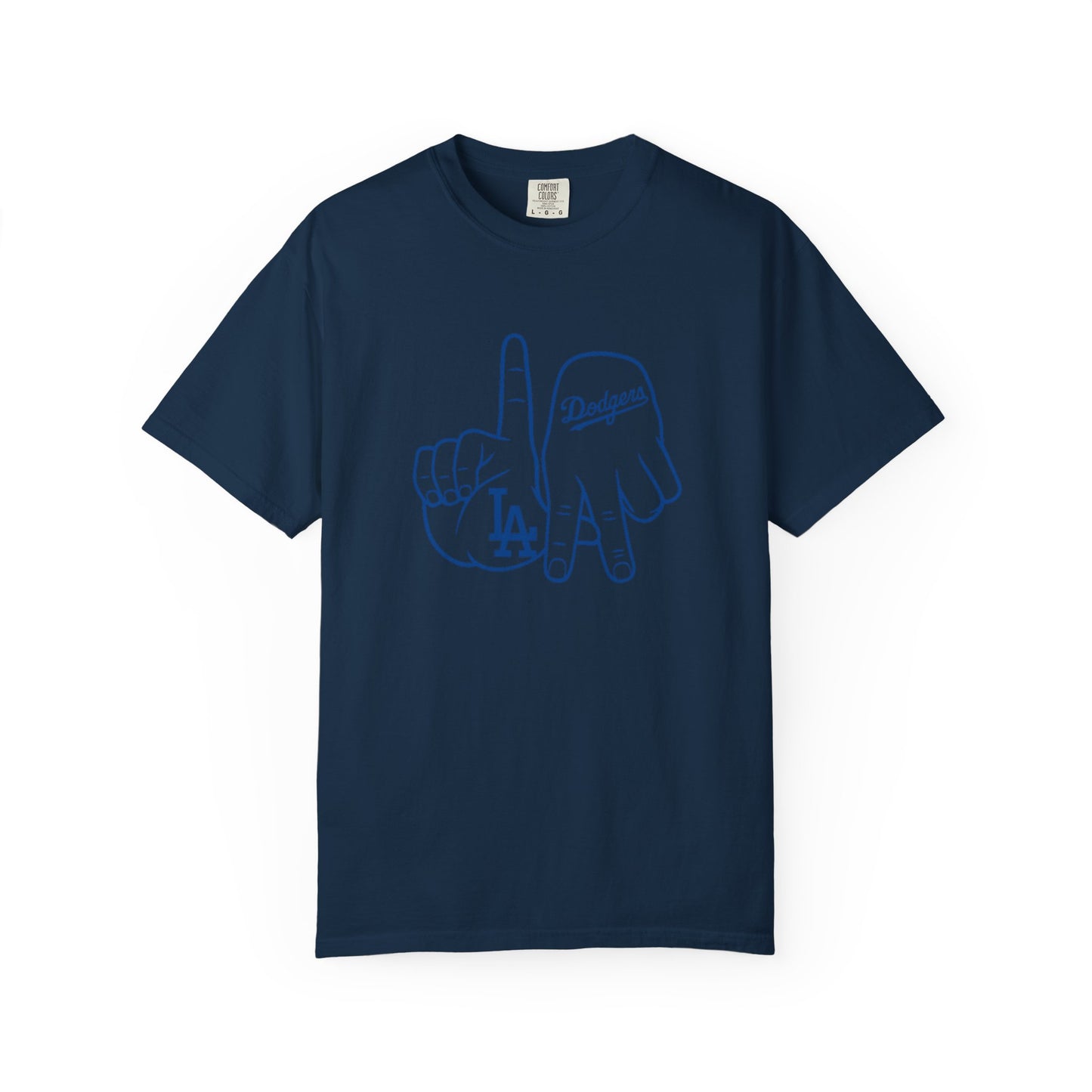 Dodgers Twisted Fingers Unisex Garment-Dyed Graphic T-Shirt - Perfect for Game Days & Casual Wear