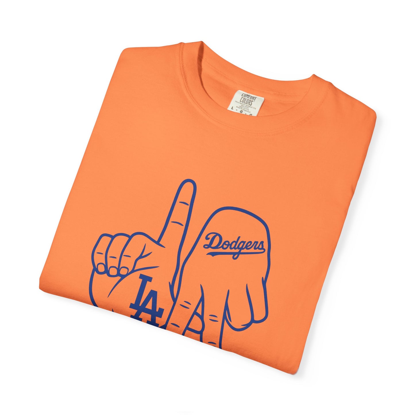 Dodgers Twisted Fingers Unisex Garment-Dyed Graphic T-Shirt - Perfect for Game Days & Casual Wear