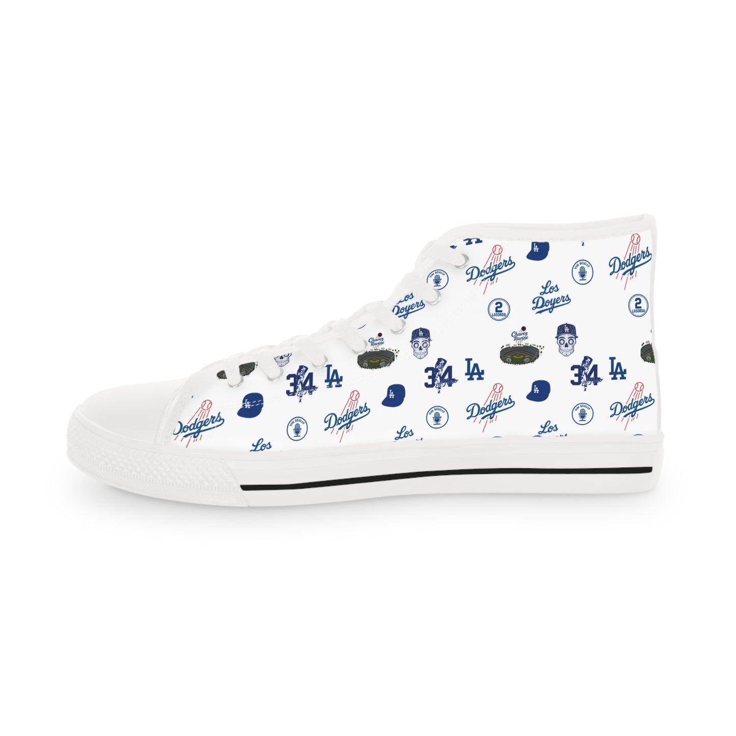 Dodgers "Multi Logo Kicks" Men's High Top Sneakers - Original Design