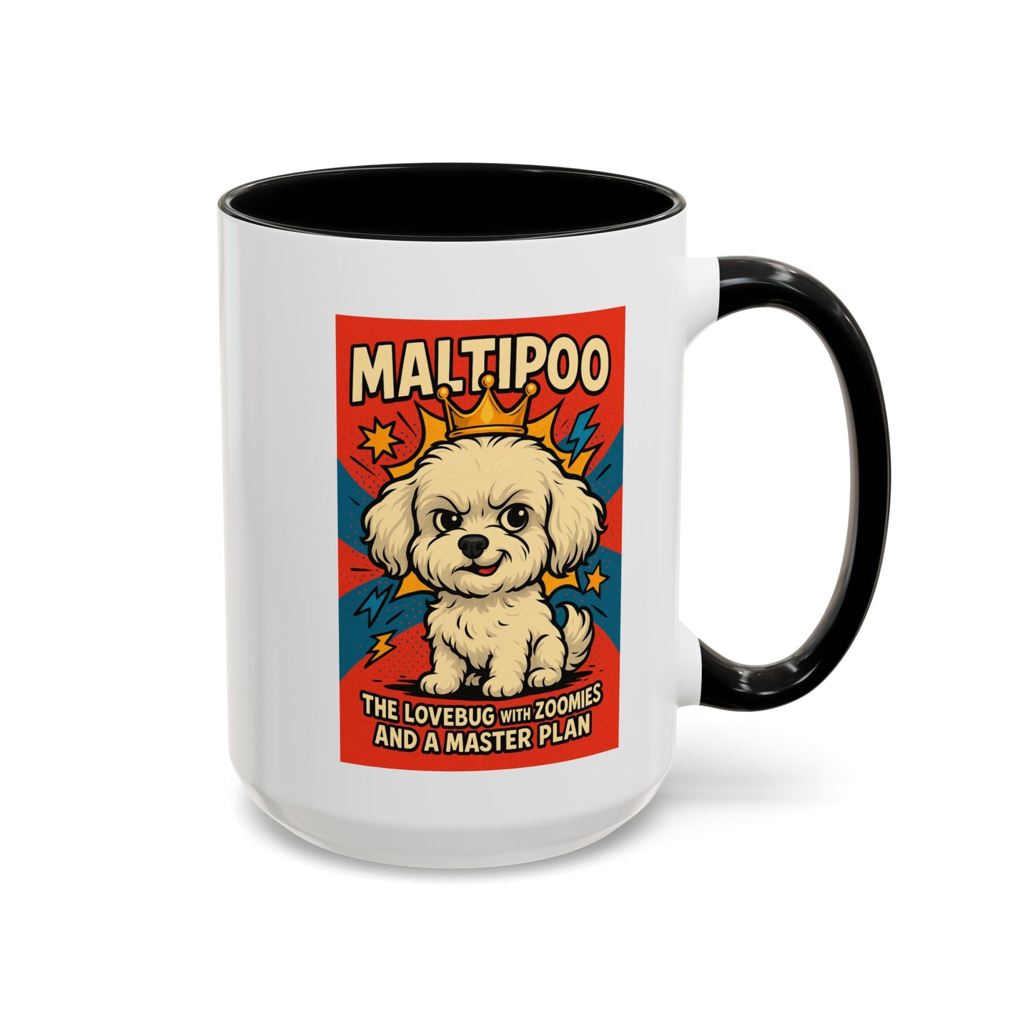 Maltipoo Lovebug Coffee Mug - Fun 15oz Accent Mug for Dog Lovers