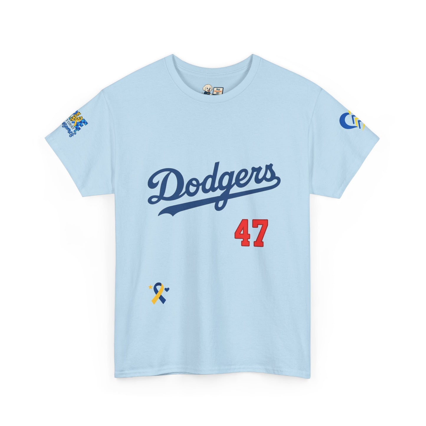 Down Syndrome Awareness - Dodgers Tee -Unisex Heavy Cotton Tee - Men & Women