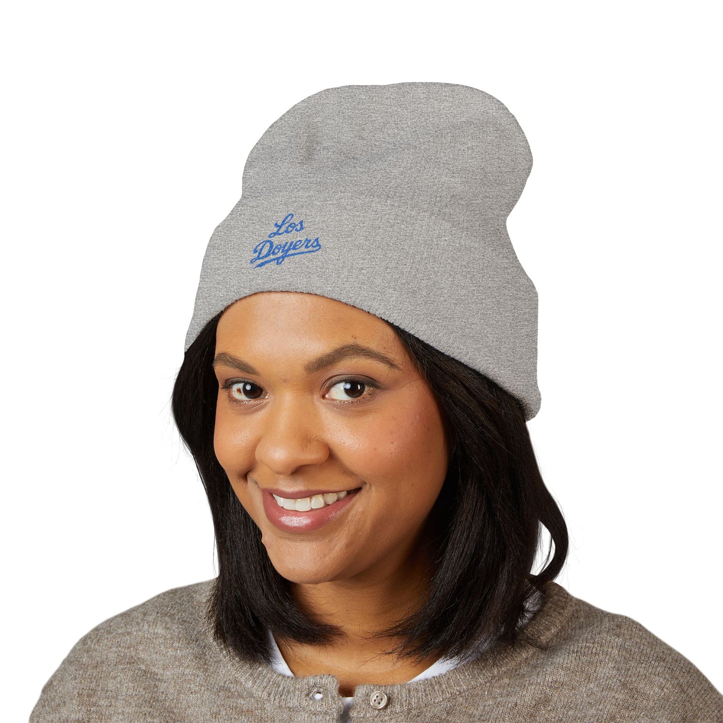 Classic Cuffed Beanie with Los Doyers Embroidery - Cozy Winter Accessory for Fans