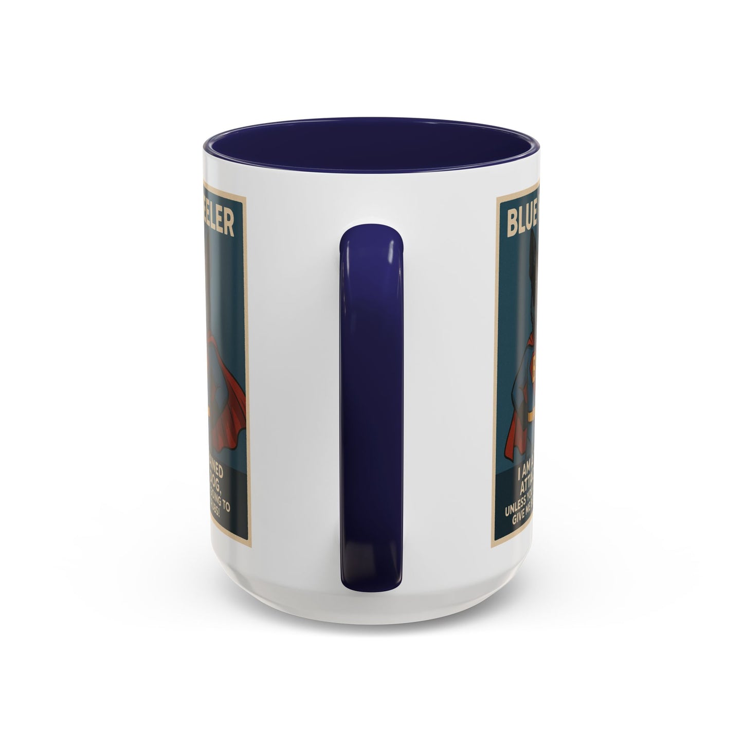 Blue Heeler "Superhero" Coffee Mug - Fun 15oz Accent Mug for Dog Lovers