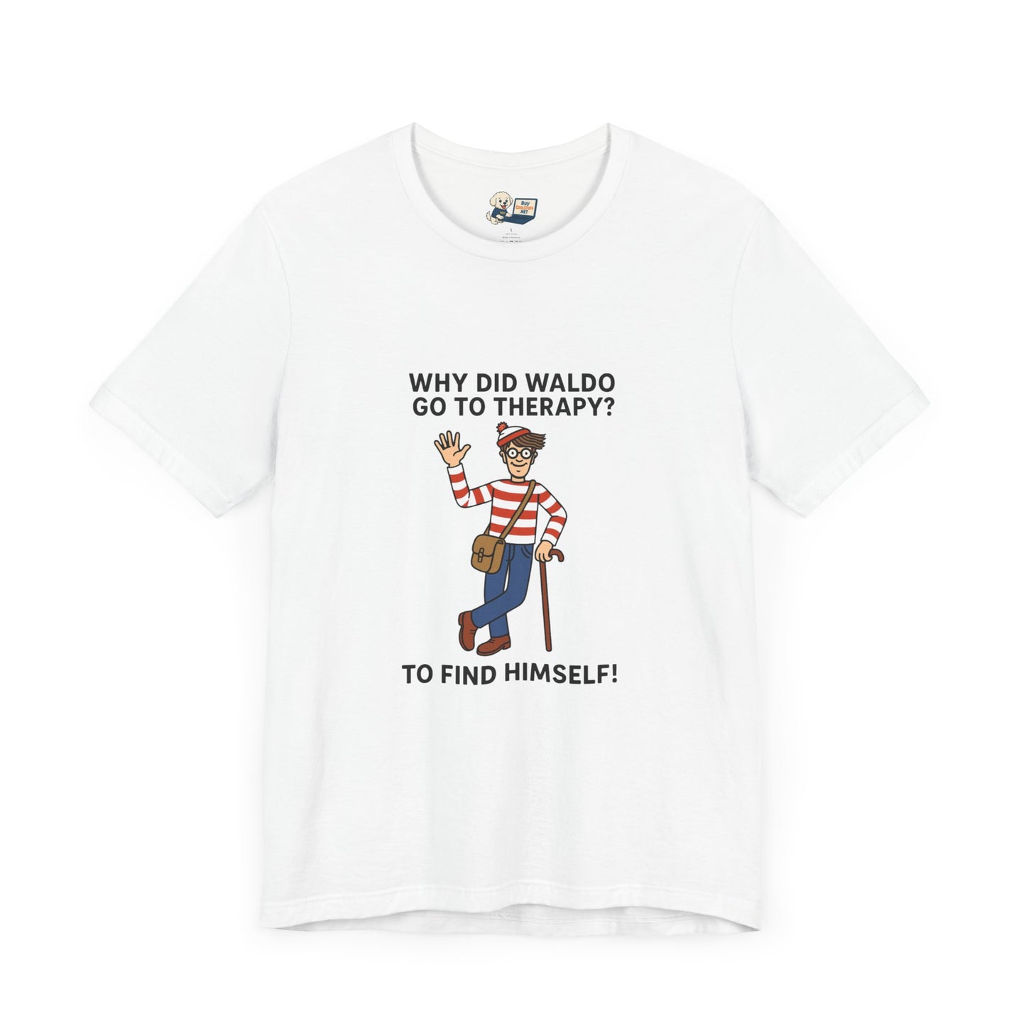 Mental Health "Waldo" Unisex Jersey Tee - Fun & Quirky Design for Everyday Heroes