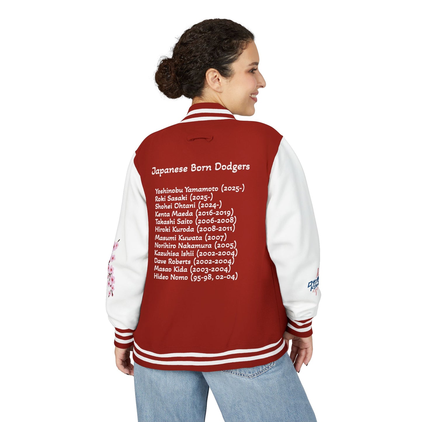 Dodgers Japanese Born Players Tribute Design Unisex Heavyweight Letterman Jacket -Men & Women