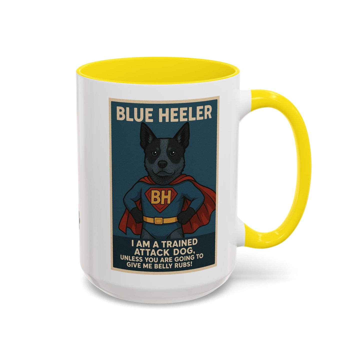 Blue Heeler "Superhero" Coffee Mug - Fun 15oz Accent Mug for Dog Lovers