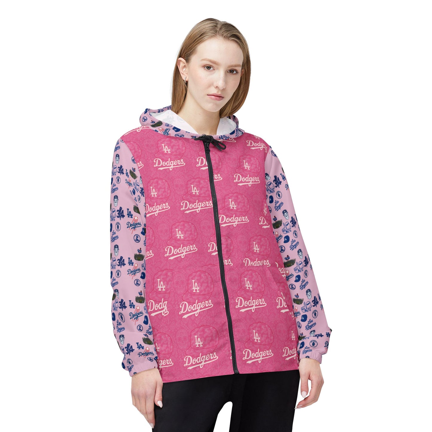Pink Dodgers Windbreaker Jacket for Game Day