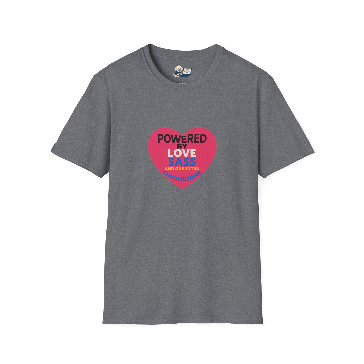 Down Syndrome Awareness - Powered by Love Unisex T-Shirt - Fun and Stylish Casual Wear