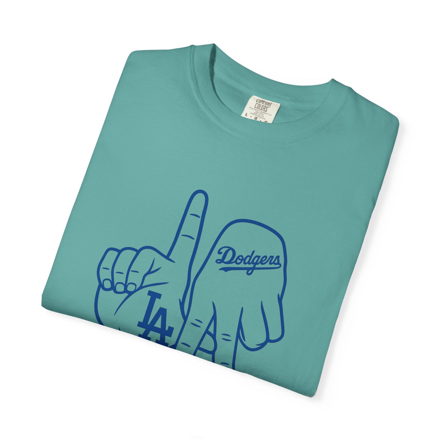Dodgers Twisted Fingers Unisex Garment-Dyed Graphic T-Shirt - Perfect for Game Days & Casual Wear