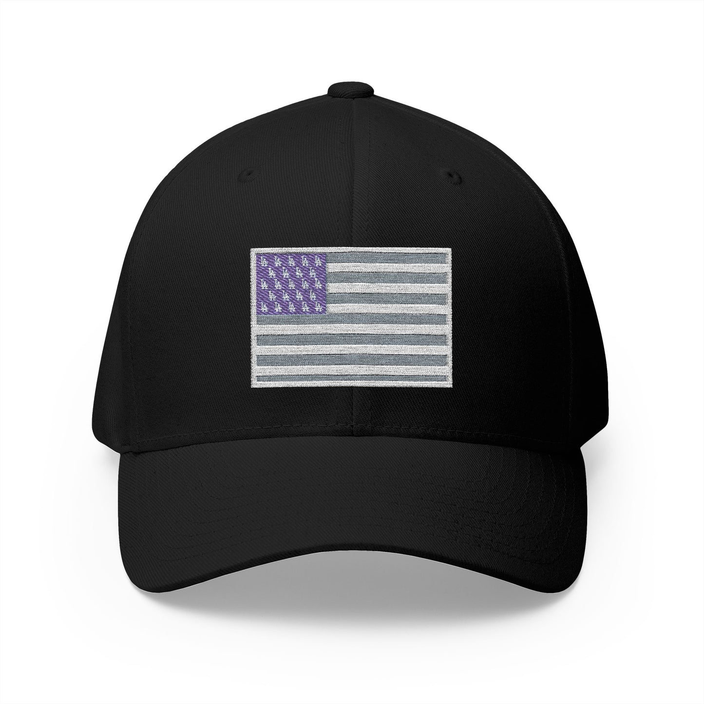 Dodgers American Flag with "LA" logo stars- Embroidered Baseball Cap - Original Design