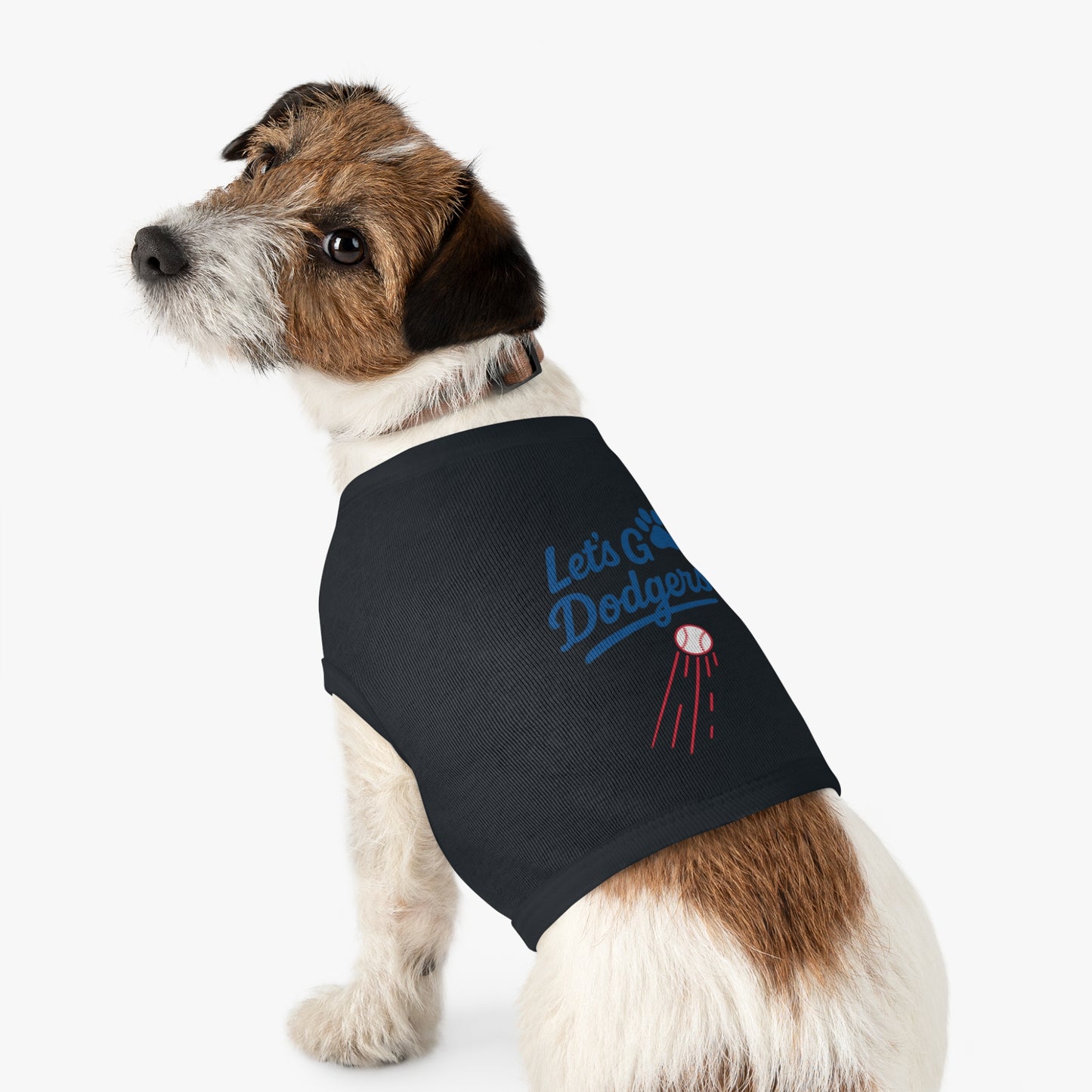 Let's Go Dodgers! Dog Tank Top - Baseball Pet Apparel - Dodgers