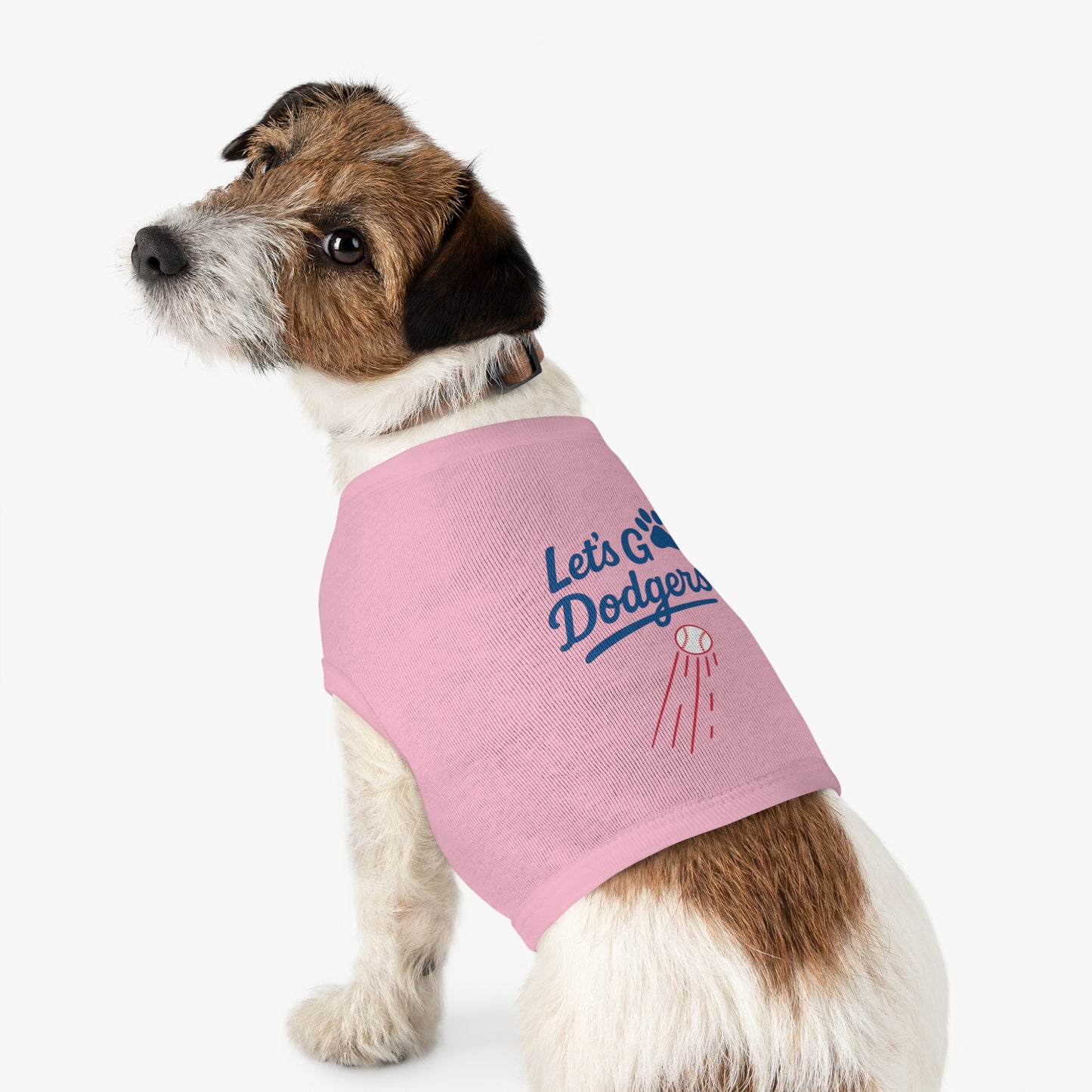 Let's Go Dodgers! Dog Tank Top - Baseball Pet Apparel - Dodgers