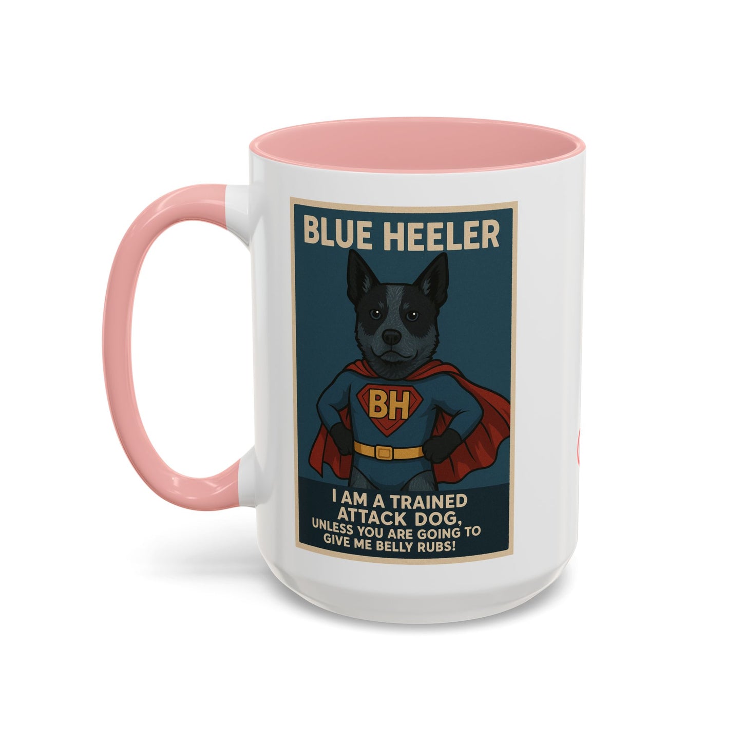 Blue Heeler "Superhero" Coffee Mug - Fun 15oz Accent Mug for Dog Lovers