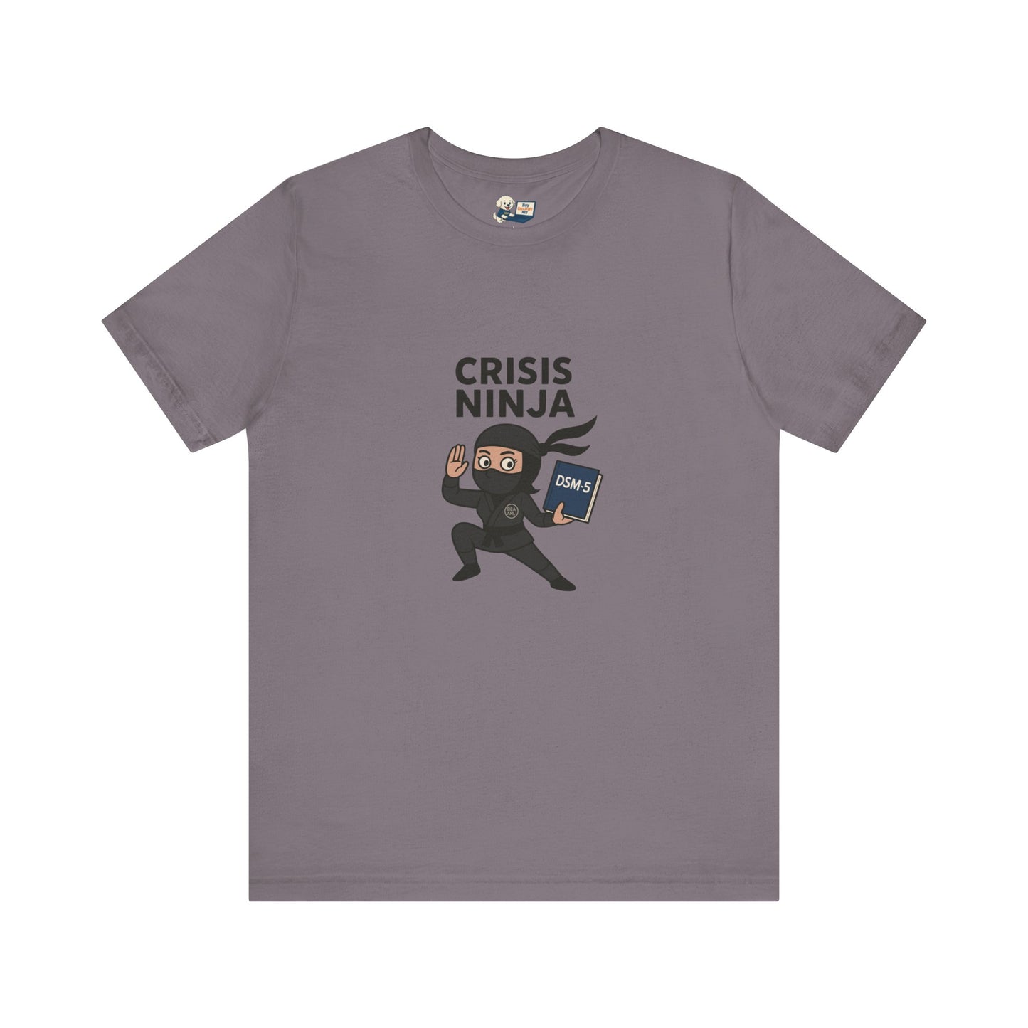 Mental Health "Crisis Ninja" Unisex Jersey Tee - Fun & Quirky Design for Everyday Heroes