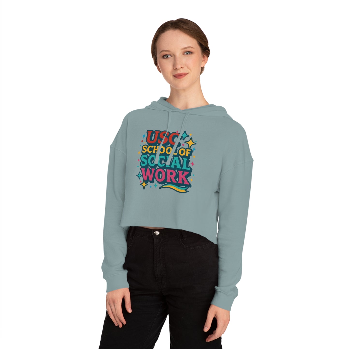 Sparkle - USC School of Social Work Women's Cropped Hoodie