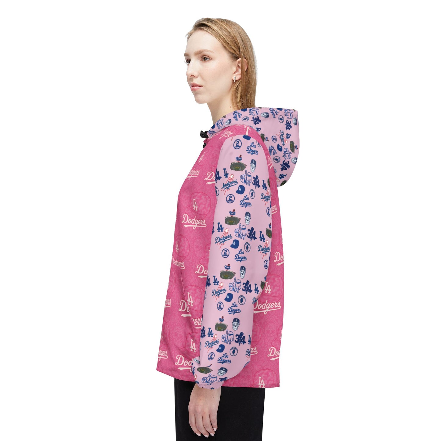 Pink Dodgers Windbreaker Jacket for Game Day