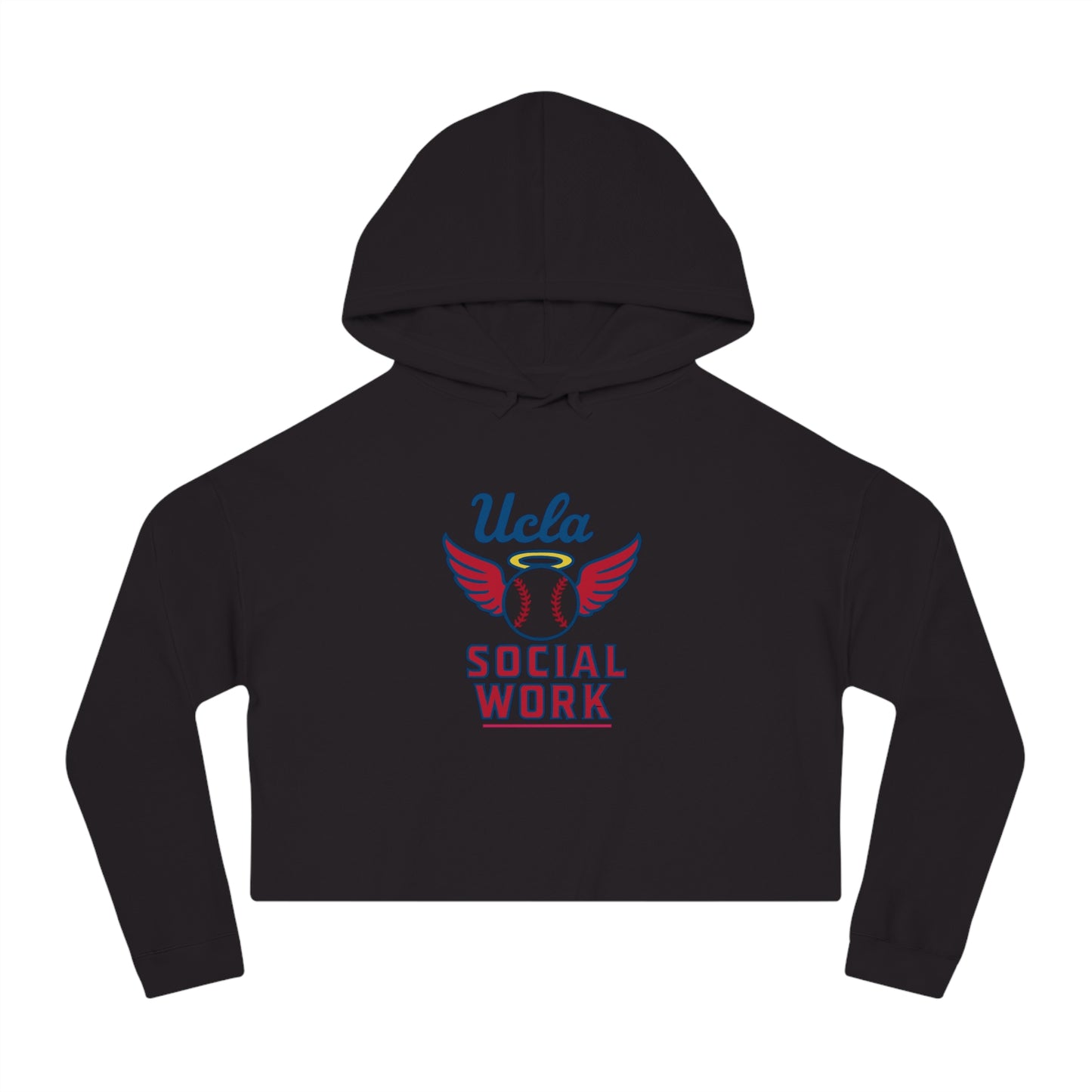 UCLA Social Work Women's Cropped Hooded Sweatshirt