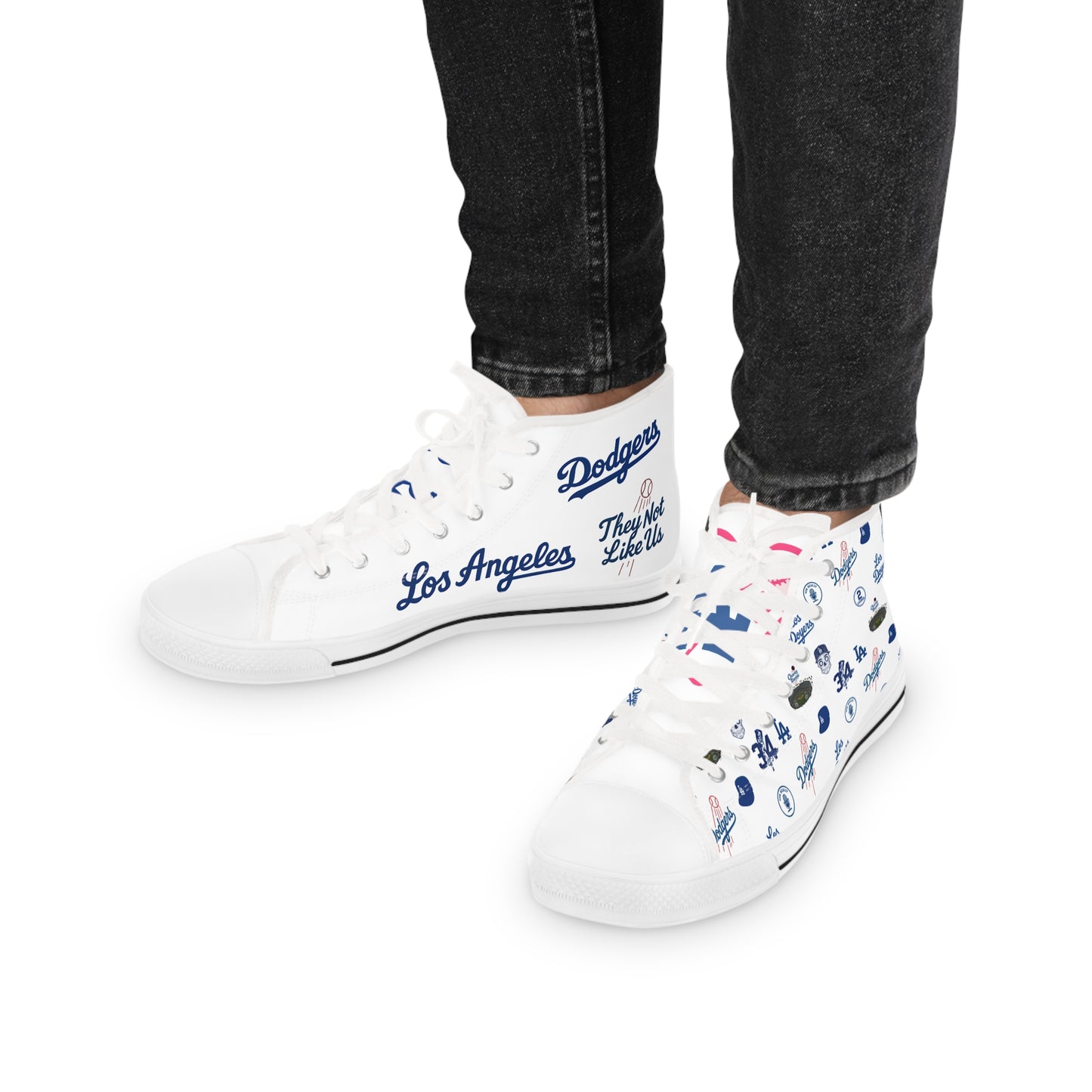 Dodgers "Multi Logo Kicks" Men's High Top Sneakers - Original Design