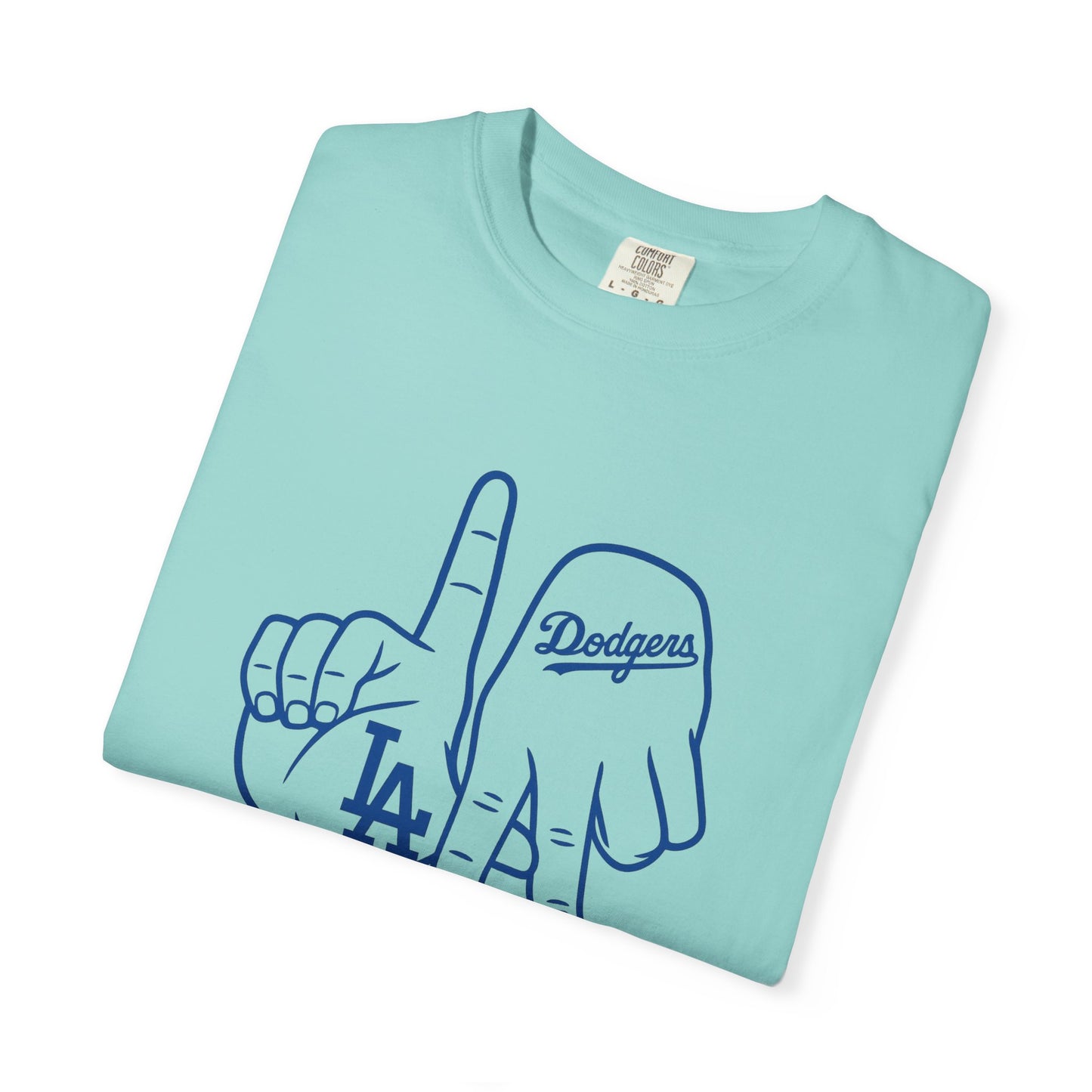 Dodgers Twisted Fingers Unisex Garment-Dyed Graphic T-Shirt - Perfect for Game Days & Casual Wear
