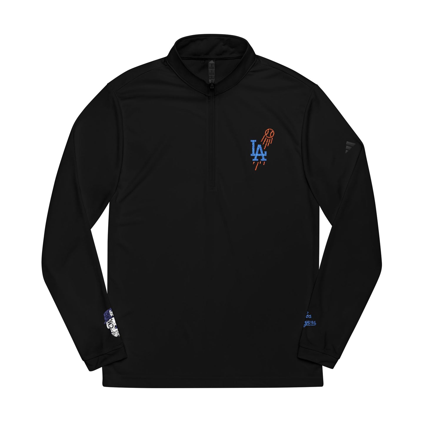 L.A. Logo Men's Adidas® Dodgers Quarter-Zip Pullover - Embroidered Sportswear