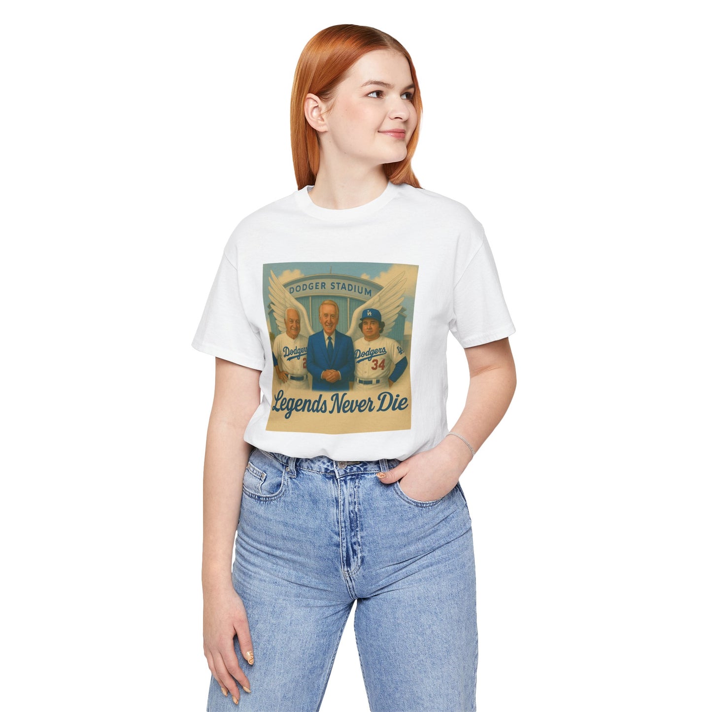 "Legends Never Die" Los Angeles Dodgers Tribute Tee - Unisex Jersey Short Sleeve