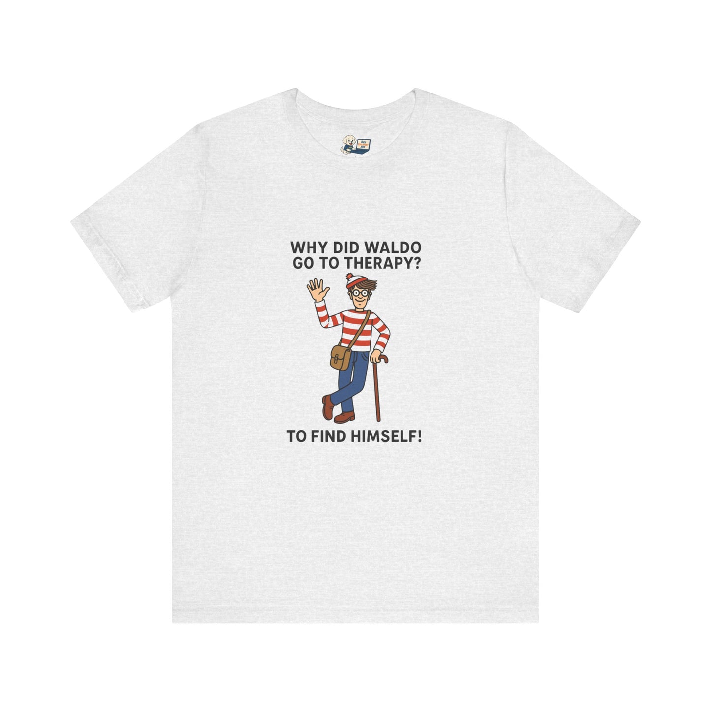Mental Health "Waldo" Unisex Jersey Tee - Fun & Quirky Design for Everyday Heroes
