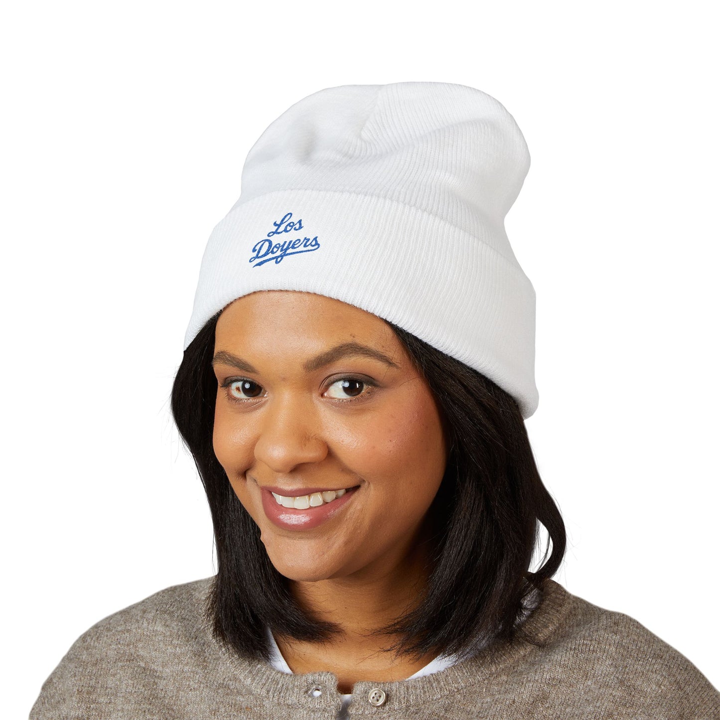Classic Cuffed Beanie with Los Doyers Embroidery - Cozy Winter Accessory for Fans