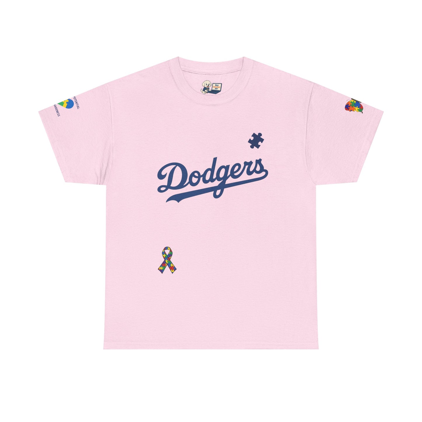 Autism Awareness - Dodgers Tee -Unisex Heavy Cotton Tee - Men & Women