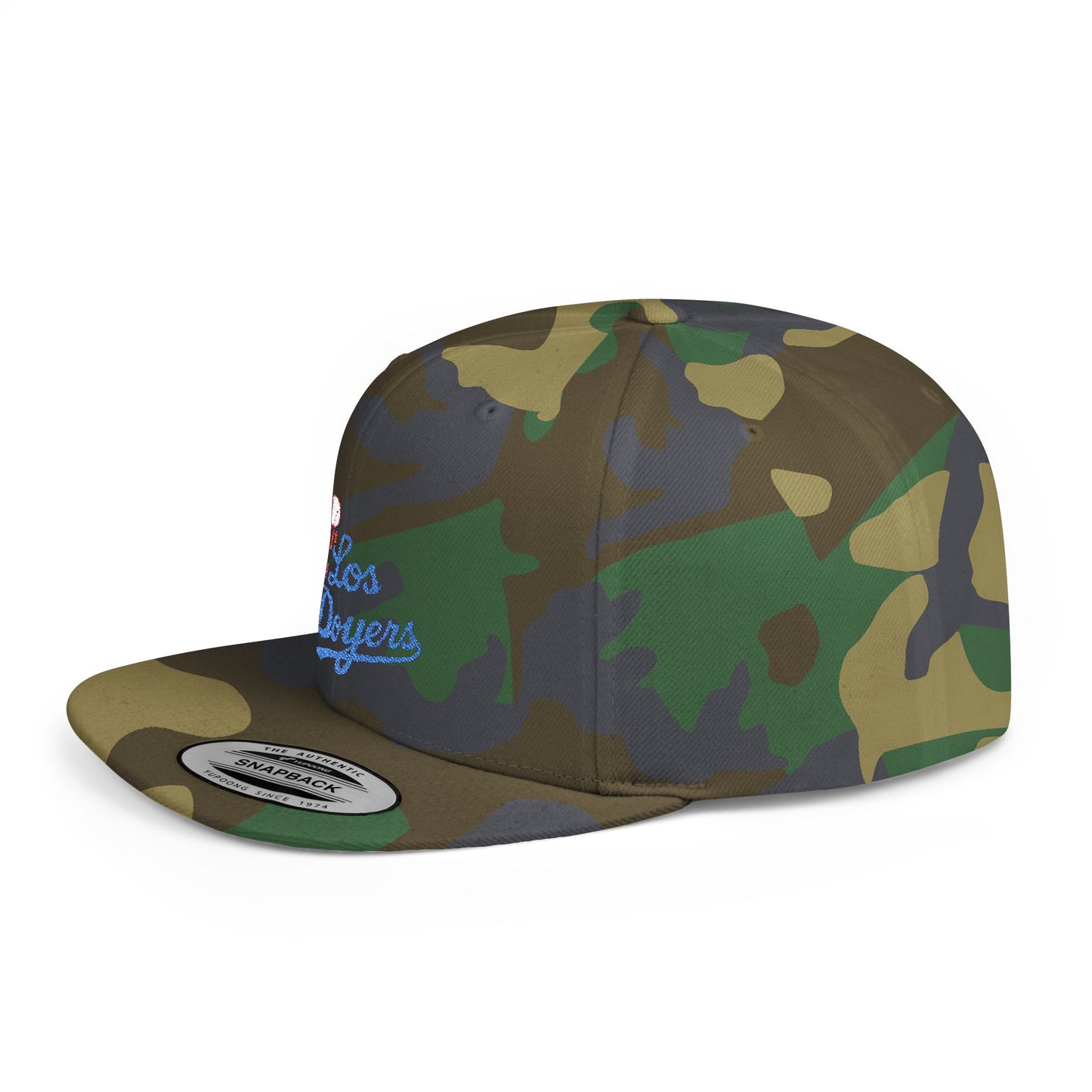 Los Doyers Embroidery Stylish Flat Bill Snapback Cap