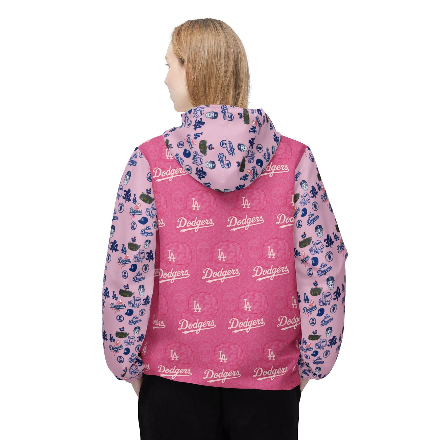 Pink Dodgers Windbreaker Jacket for Game Day