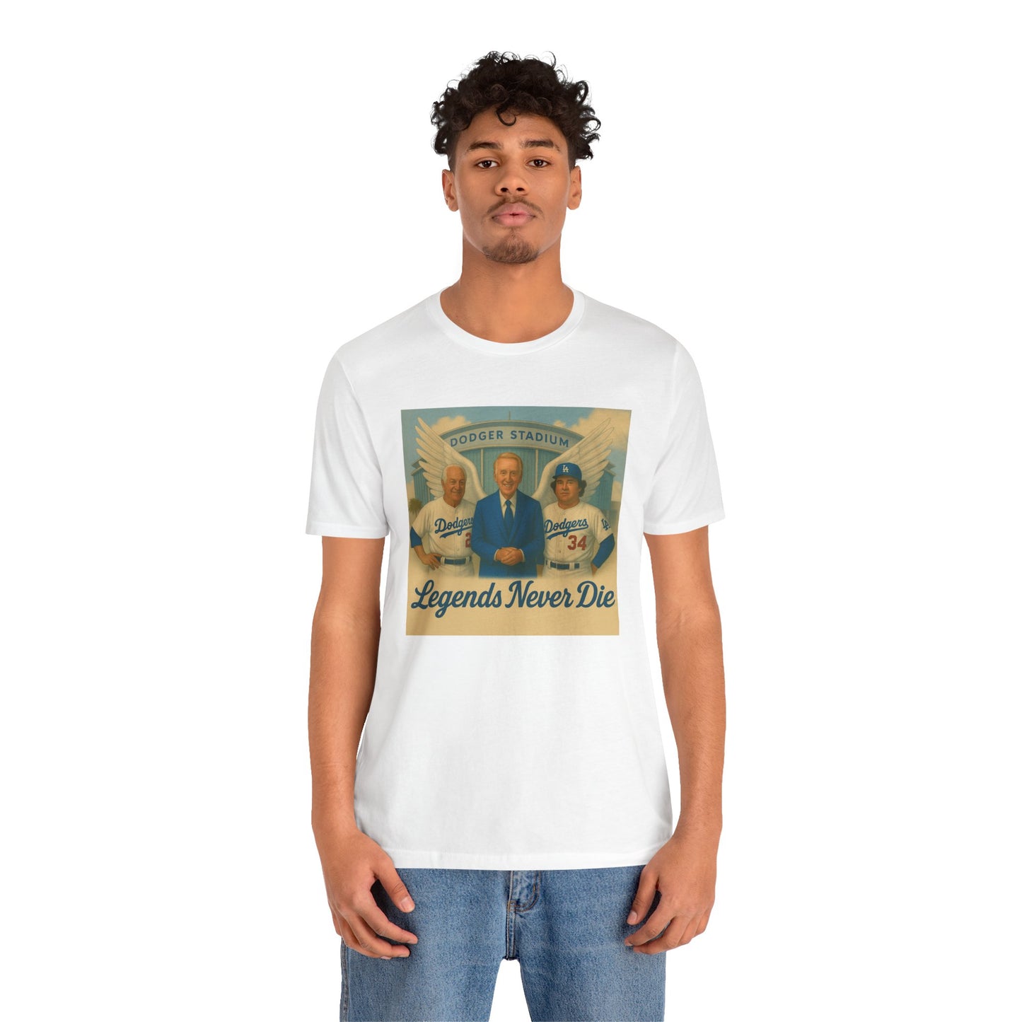 "Legends Never Die" Los Angeles Dodgers Tribute Tee - Unisex Jersey Short Sleeve