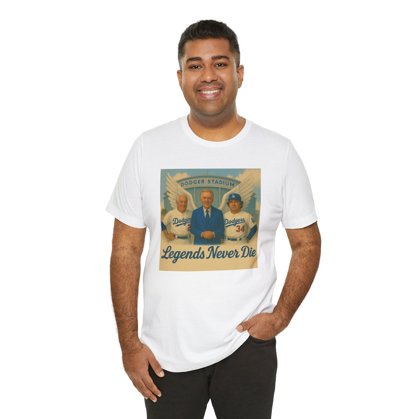 "Legends Never Die" Los Angeles Dodgers Tribute Tee - Unisex Jersey Short Sleeve