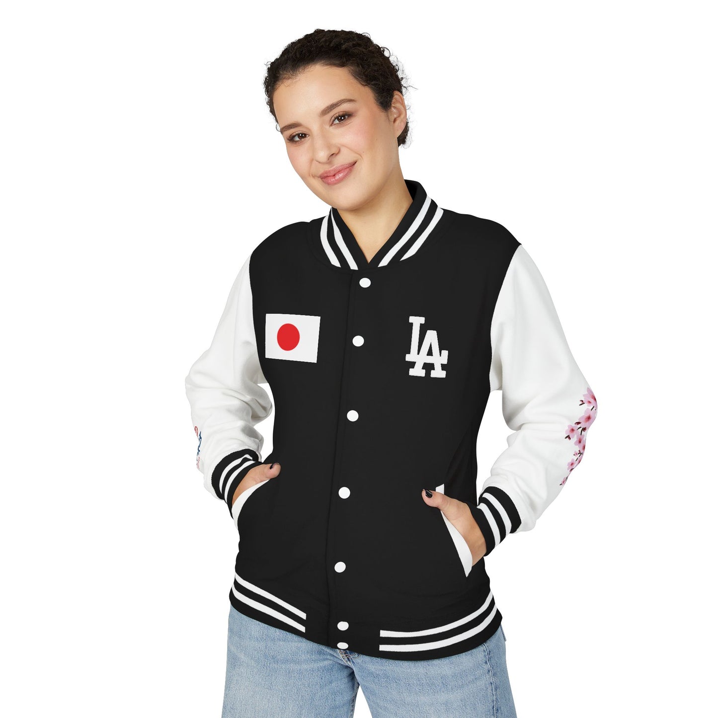 Dodgers Japanese Born Players Tribute Design Unisex Heavyweight Letterman Jacket -Men & Women