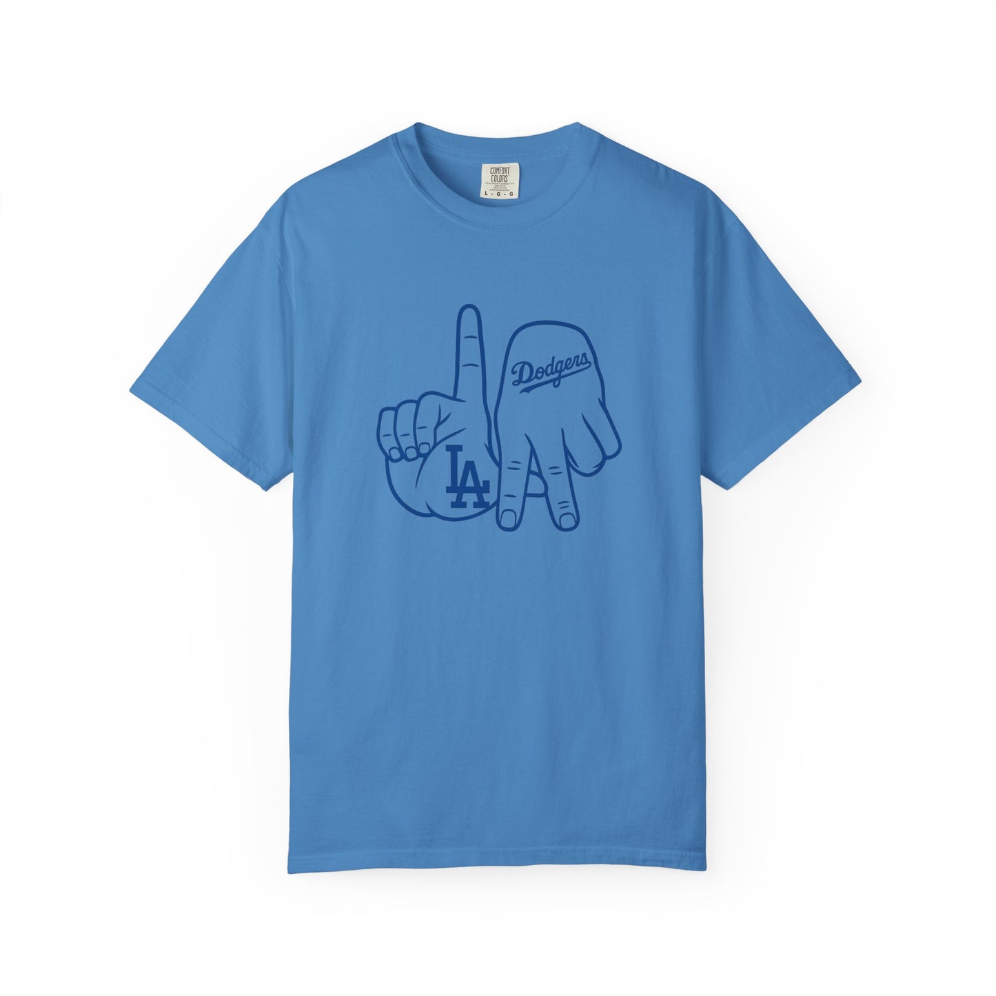 Dodgers Twisted Fingers Unisex Garment-Dyed Graphic T-Shirt - Perfect for Game Days & Casual Wear