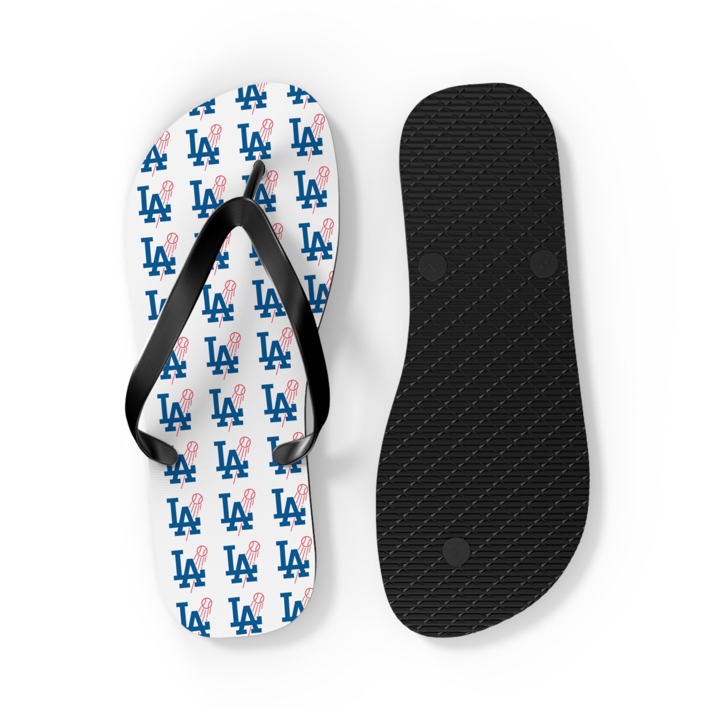 Unisex L.A. Logo Dodgers Flip Flops - Summer Beach Sandals for Fans