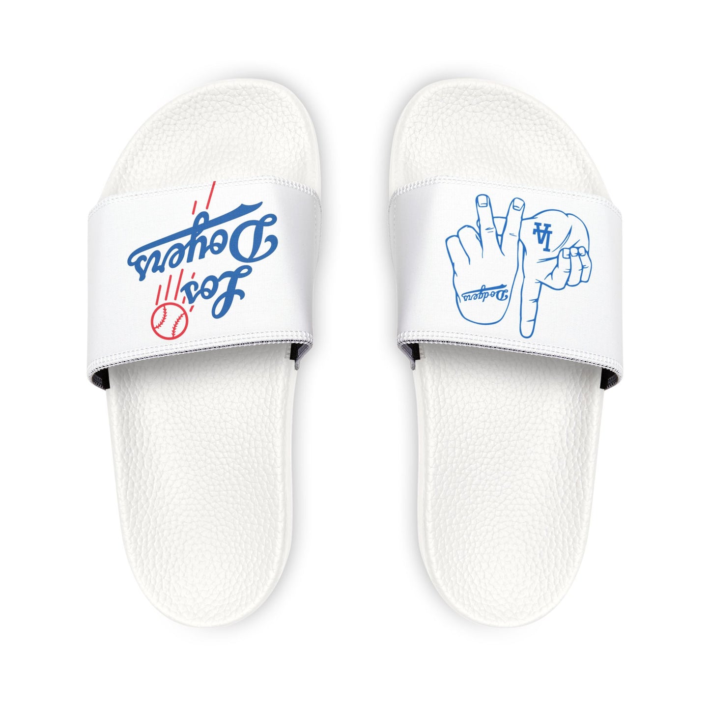 Los Doyers Men's Slide Sandals - Perfect for Real Dodger Fans!