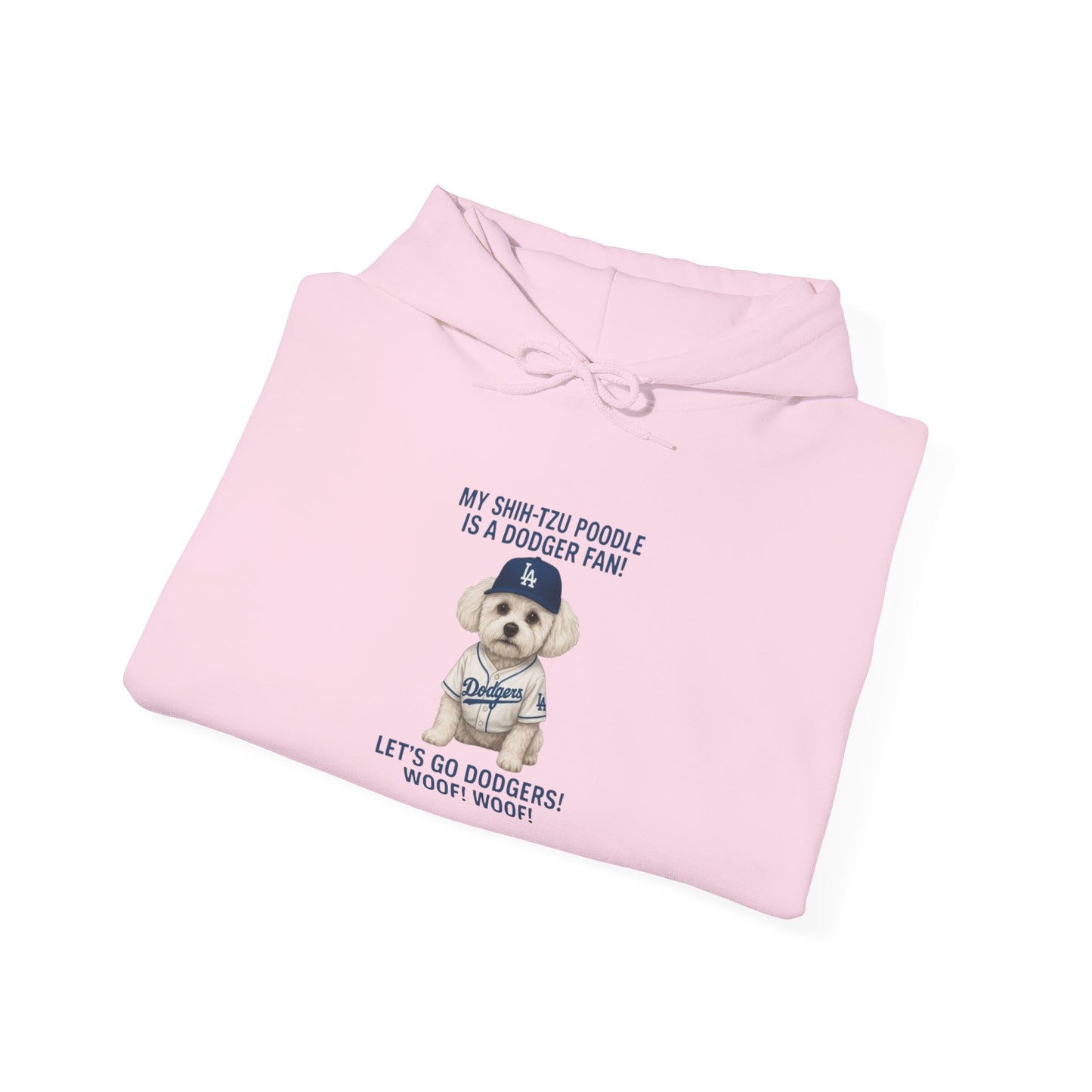 "My Shih Tzu Poodle is a Dodgers Fan" Unisex Dog Lover Hoodie