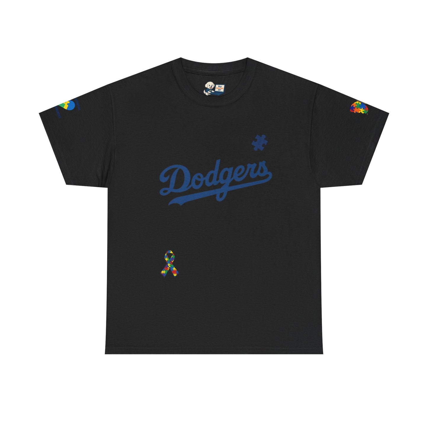 Autism Awareness - Dodgers Tee -Unisex Heavy Cotton Tee - Men & Women