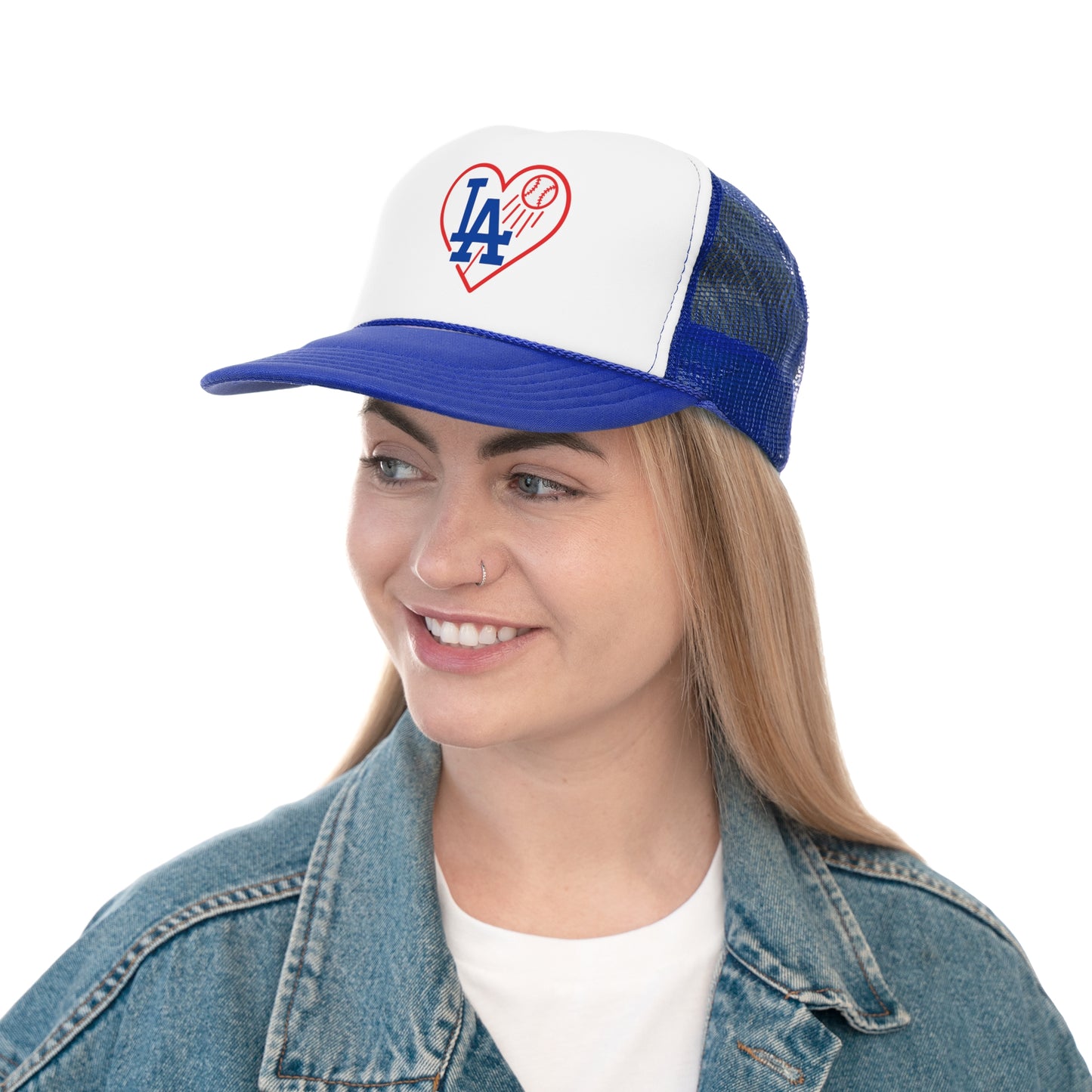 L.A. Baseball Heart Trucker Cap - Perfect for Men & Women (Various Colors)