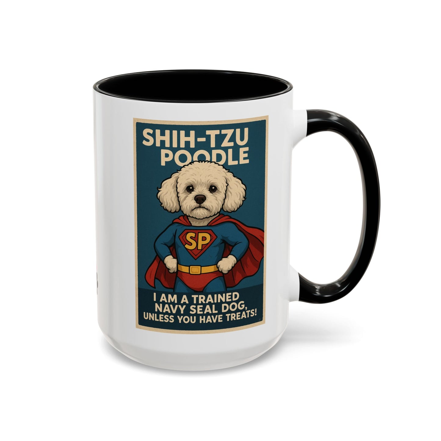 Shih-Tzu Poodle "Super Hero" Coffee Mug - Fun 15oz Accent Mug for Dog Lovers