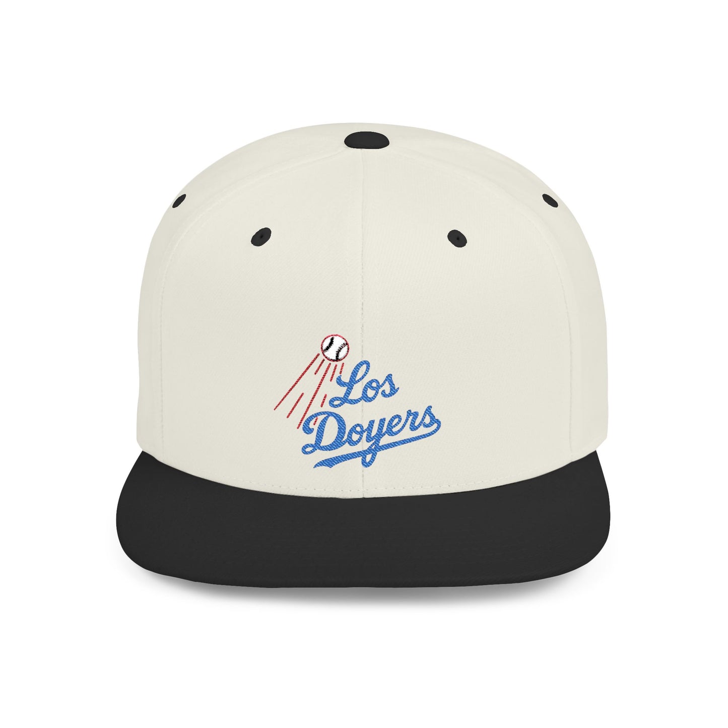 Los Doyers Embroidery Stylish Flat Bill Snapback Cap