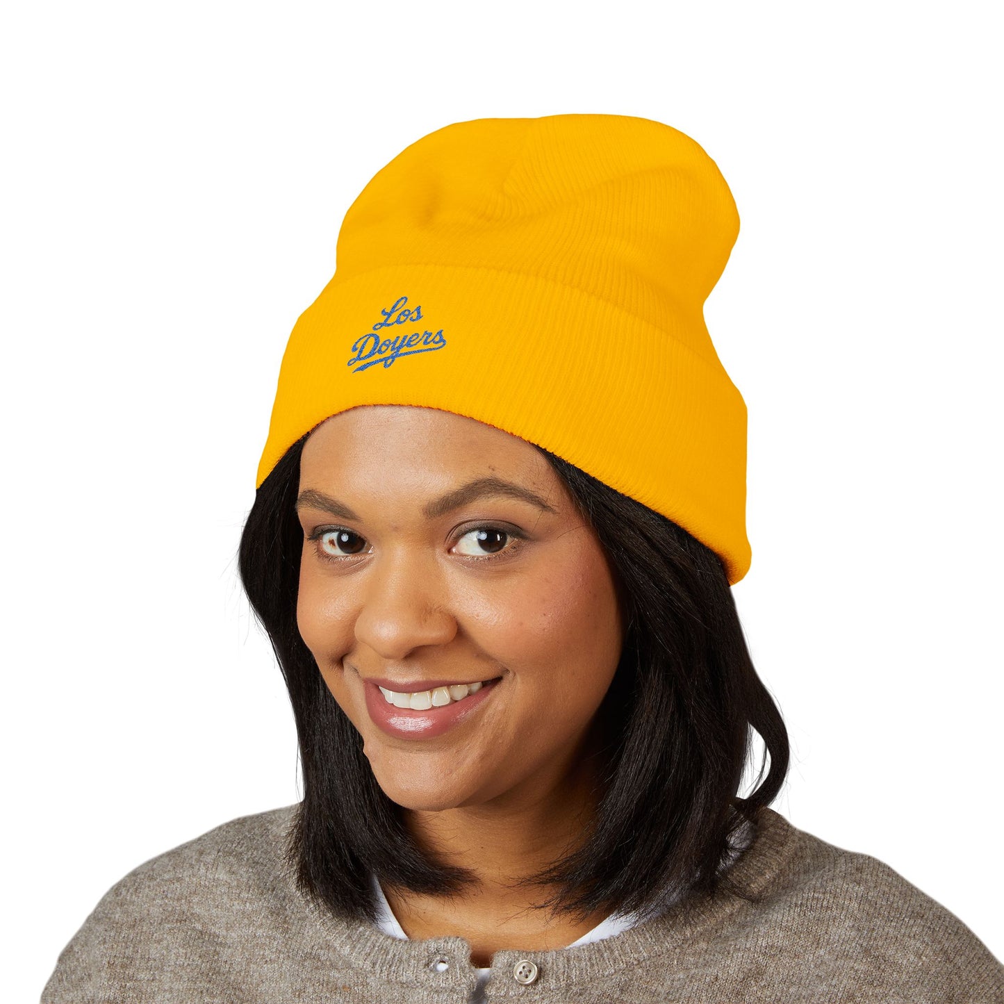 Classic Cuffed Beanie with Los Doyers Embroidery - Cozy Winter Accessory for Fans