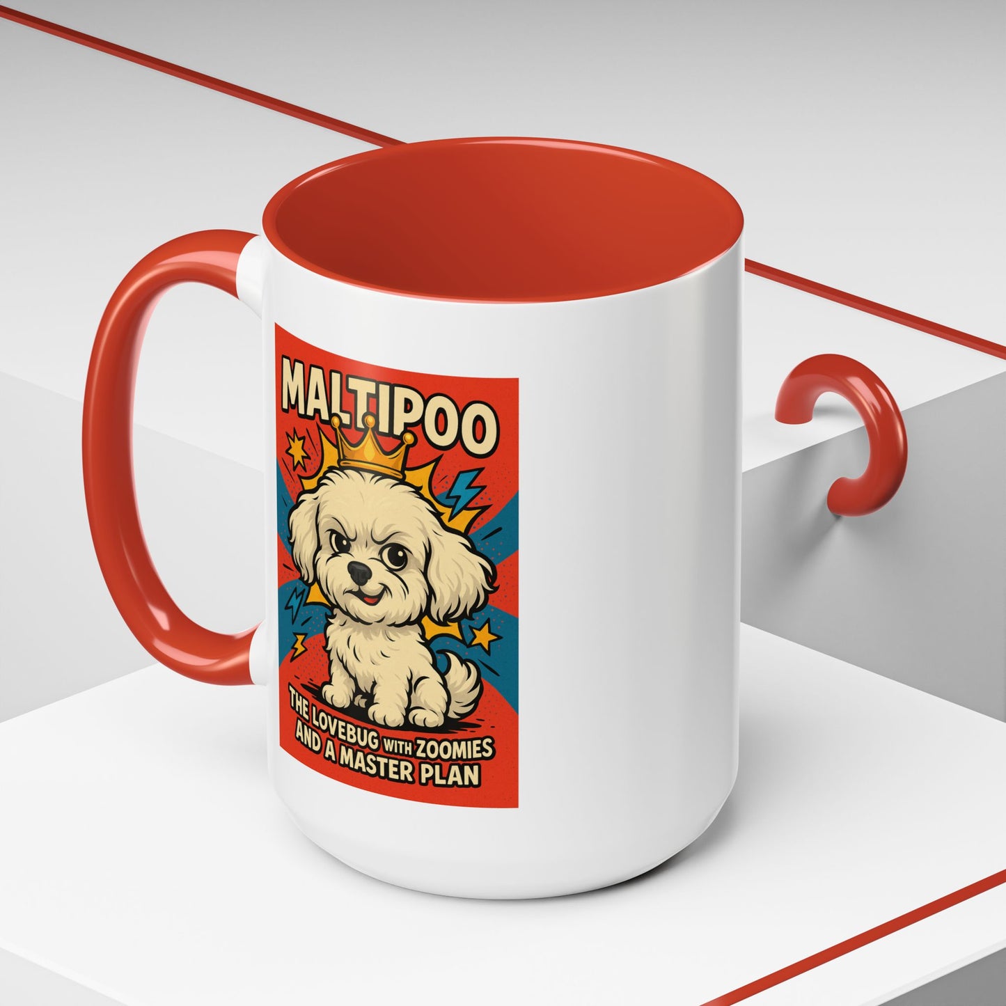 Maltipoo Lovebug Coffee Mug - Fun 15oz Accent Mug for Dog Lovers