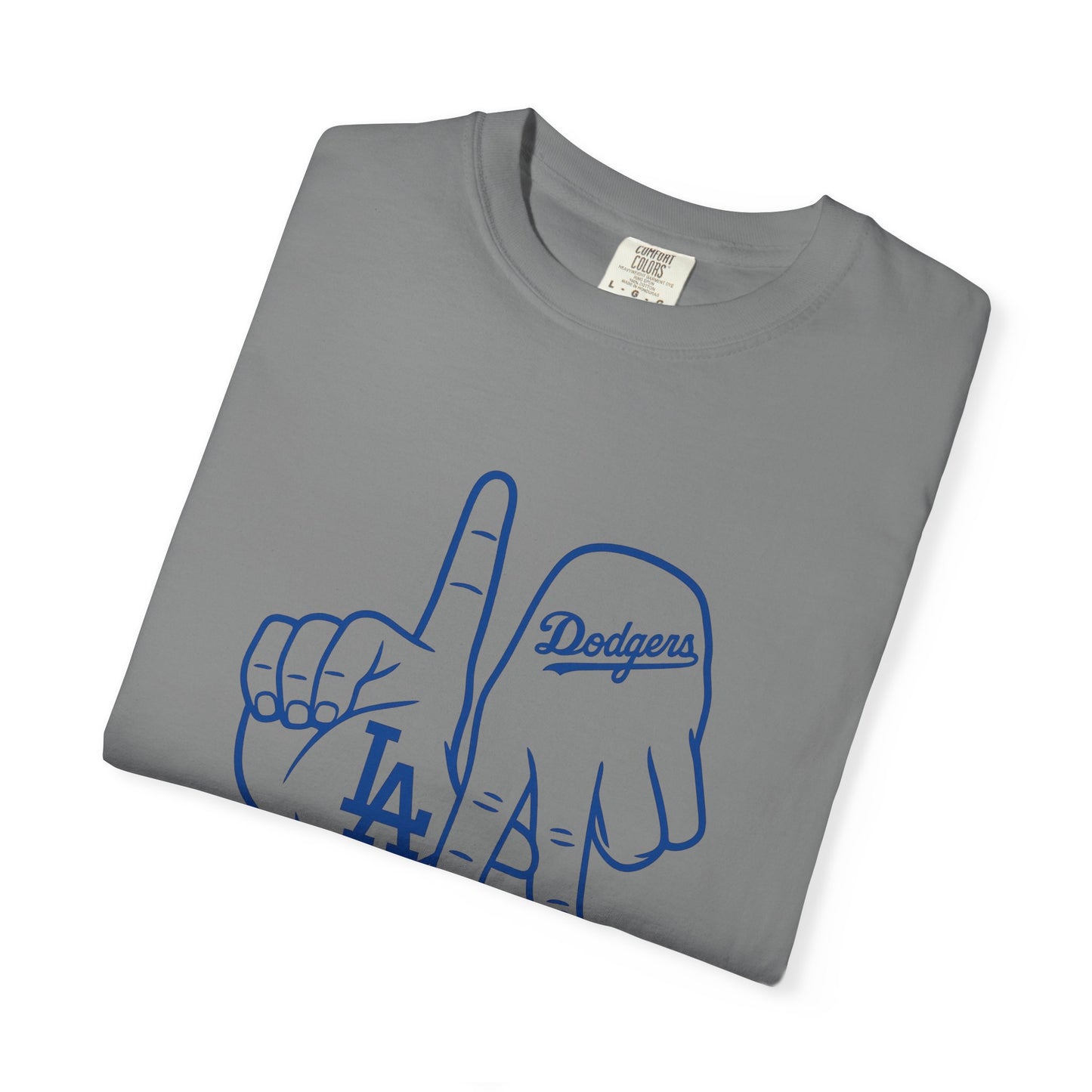 Dodgers Twisted Fingers Unisex Garment-Dyed Graphic T-Shirt - Perfect for Game Days & Casual Wear