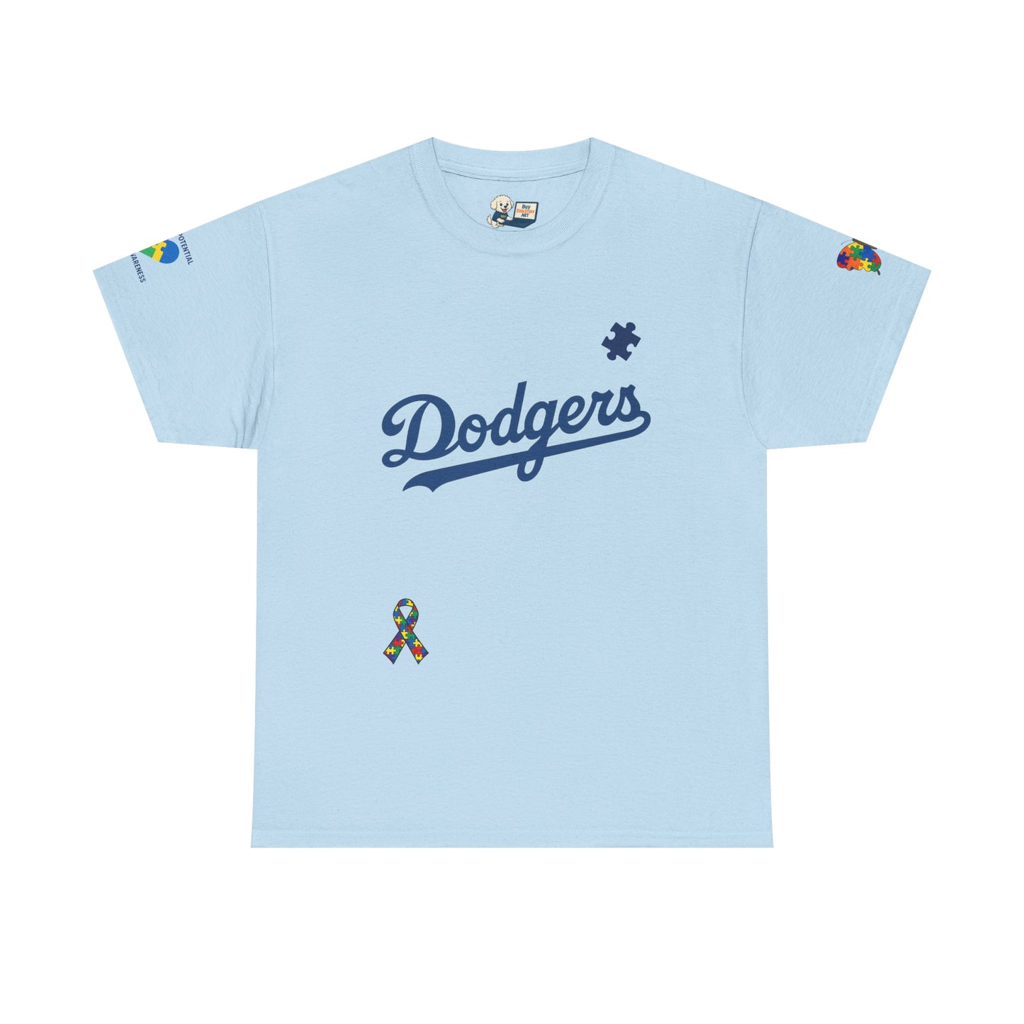 Autism Awareness - Dodgers Tee -Unisex Heavy Cotton Tee - Men & Women