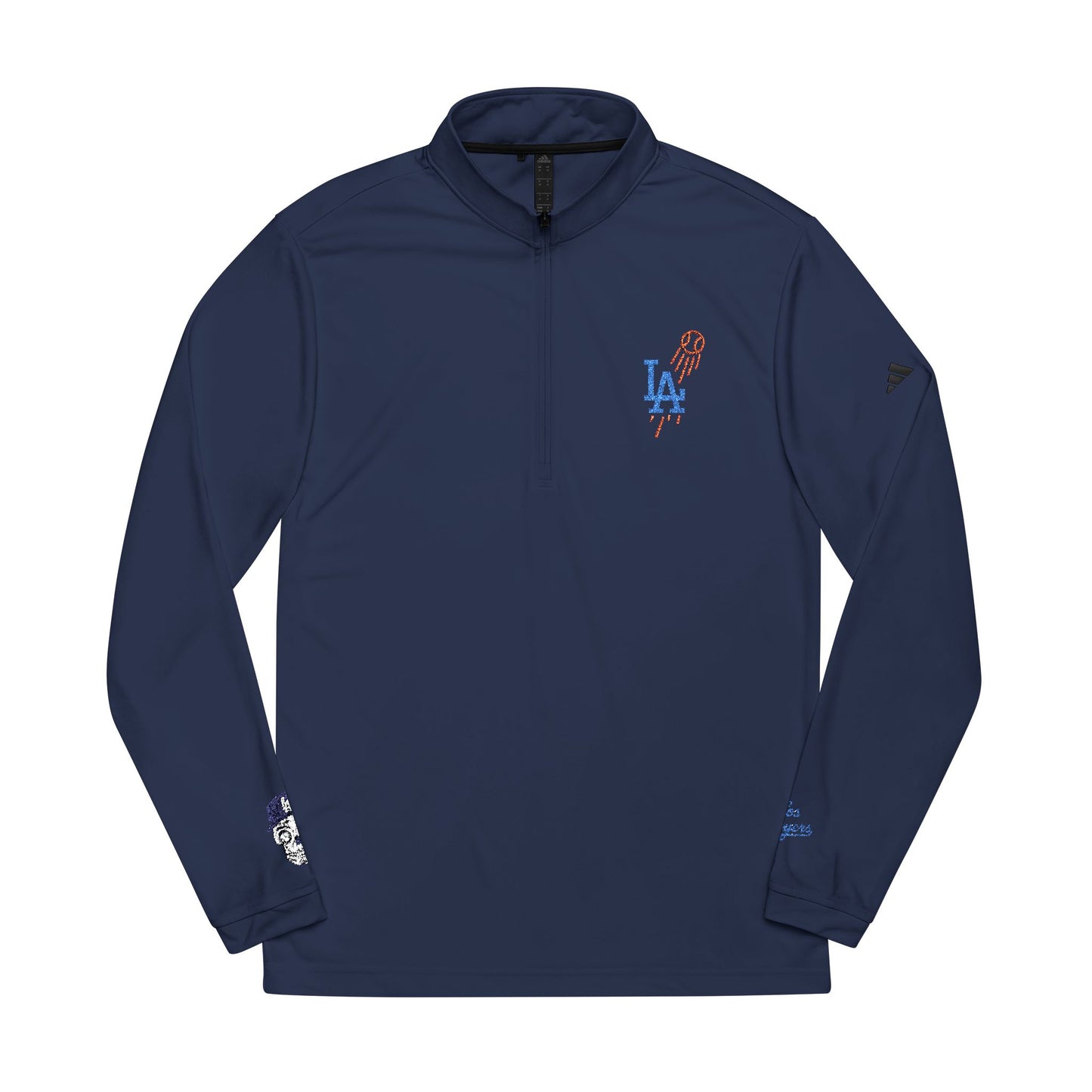 L.A. Logo Men's Adidas® Dodgers Quarter-Zip Pullover - Embroidered Sportswear