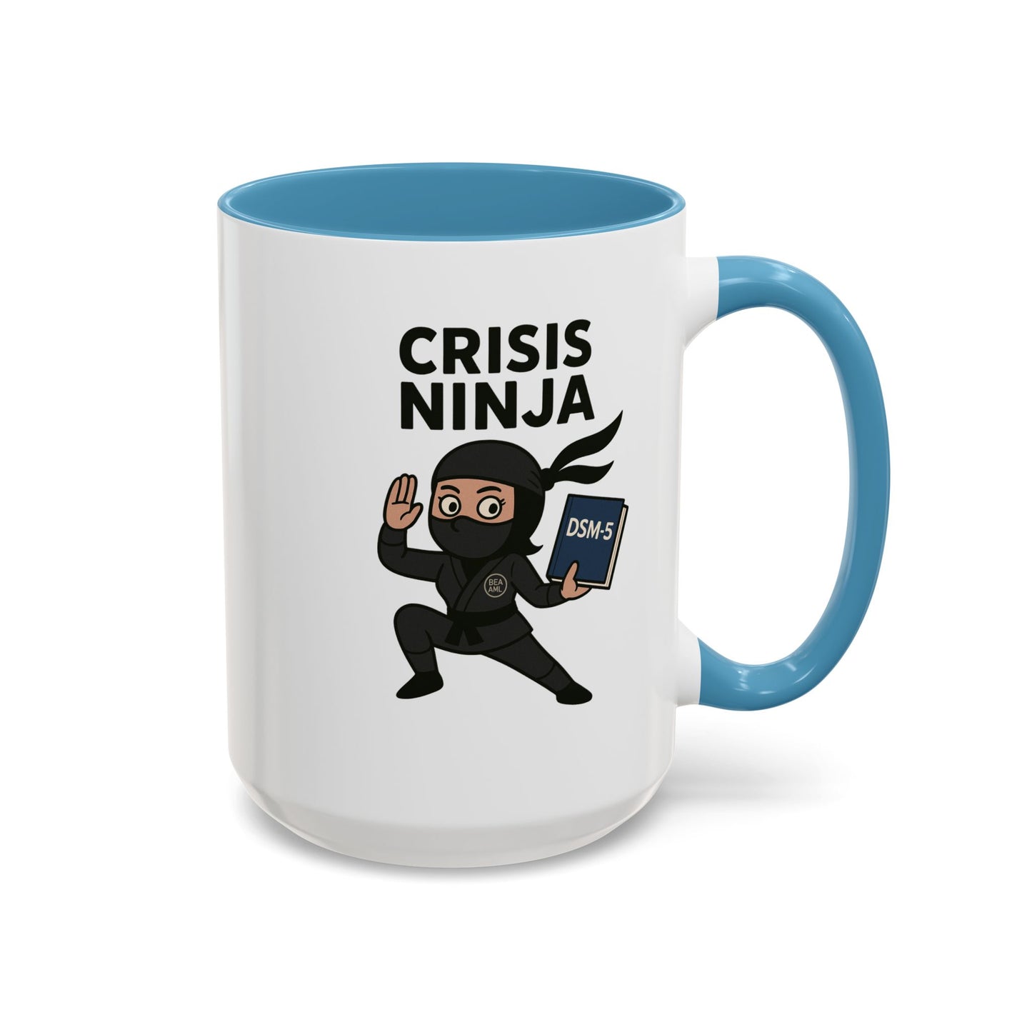 Mental Health "Crisis Ninja" -Accent Mug - 15oz
