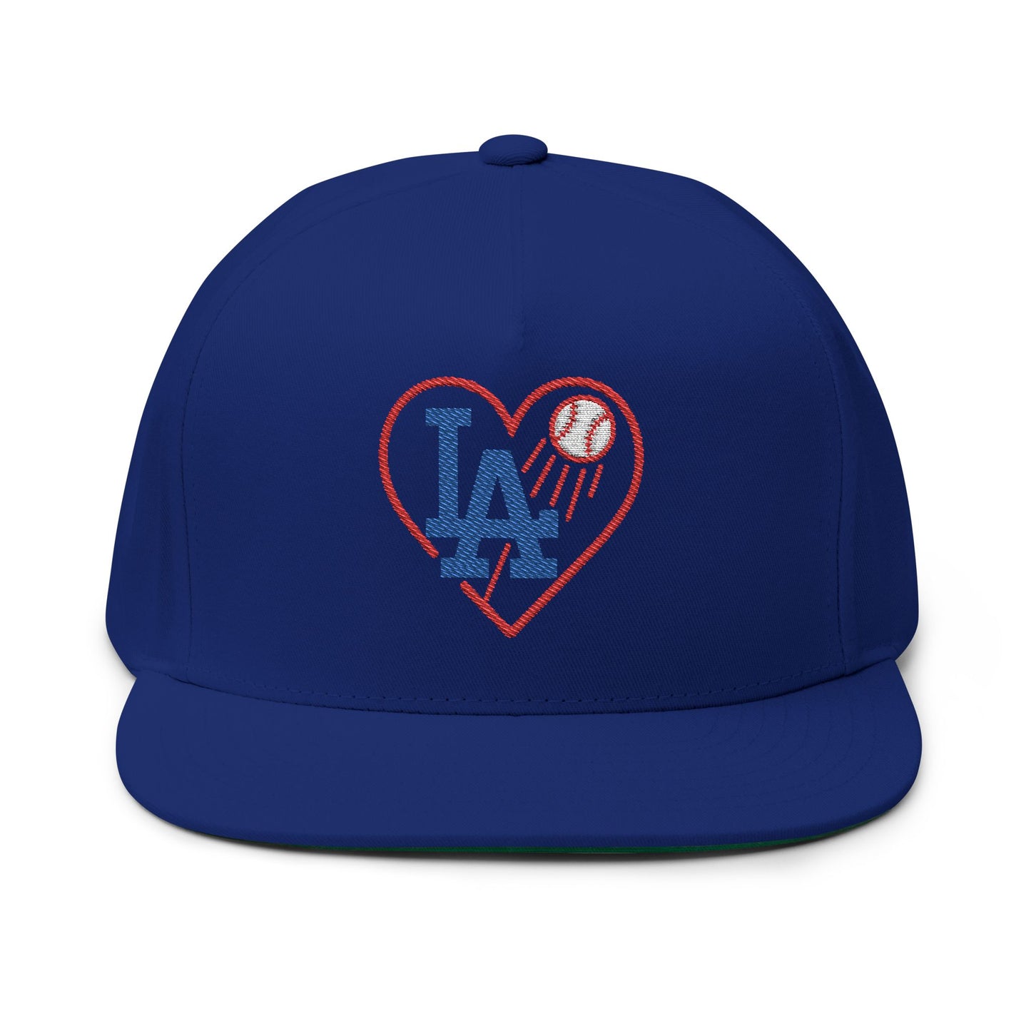 L.A. Heart Embroidered Flat Bill Cap - Perfect Gift for Men & Women