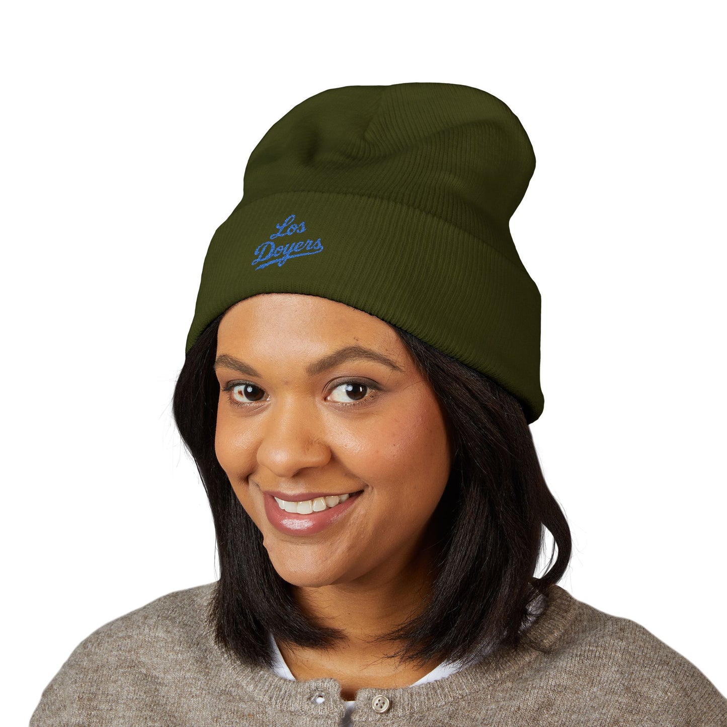 Classic Cuffed Beanie with Los Doyers Embroidery - Cozy Winter Accessory for Fans